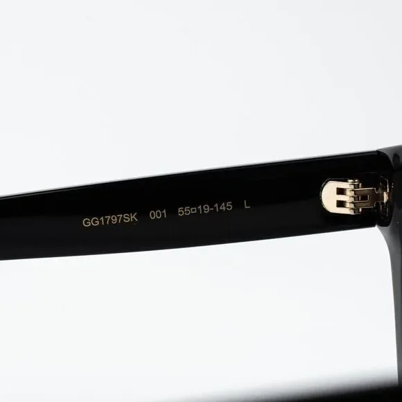 Gucci Men Sunglasses Black Grey Square GG1797SK 001 NEW AUTHENTIC - Picture 12 of 15